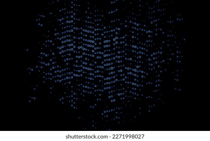 Dark BLUE vector template with circles. Illustration with set of shining colorful abstract circles. Design for business adverts.