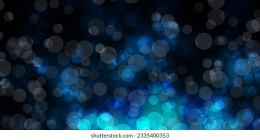 Dark BLUE vector template with circles. Abstract decorative design in gradient style with bubbles. Pattern for websites.