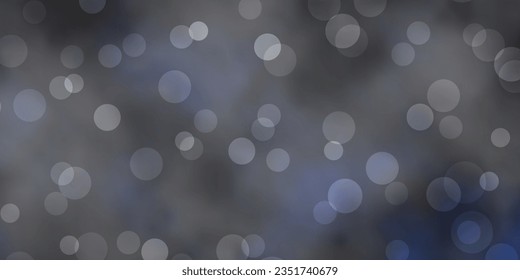 Dark BLUE vector template with circles. Colorful illustration with gradient dots in nature style. New template for a brand book.
