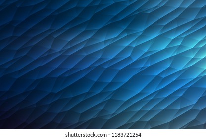Dark BLUE vector template with crystals, triangles. Glitter abstract illustration with triangular shapes. Pattern for commercials.