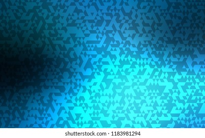 Dark BLUE vector template with crystals, triangles. Abstract gradient illustration with triangles. Pattern for busines ad, booklets, leaflets