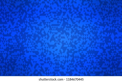Dark BLUE vector template with crystals, triangles. Abstract gradient illustration with triangles. Pattern for commercials.