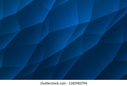 Dark BLUE vector template with crystals, triangles. Triangles on abstract background with colorful gradient. The template can be used as a background.