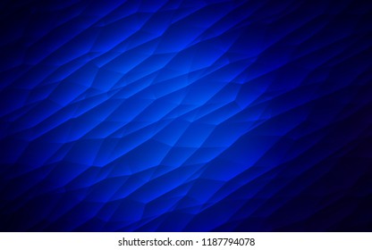 Dark BLUE vector template with crystals, triangles. Modern abstract illustration with colorful triangles. Pattern can be used for websites.
