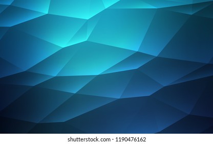 Dark BLUE vector template with crystals, triangles. Glitter abstract illustration with triangular shapes. The template can be used as a background.