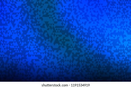 Dark BLUE vector template with crystals, triangles. Illustration with set of colorful triangles. Modern template for your landing page.