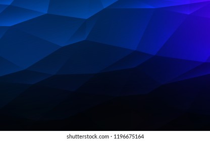 Dark BLUE vector template with crystals, triangles. Glitter abstract illustration with triangular shapes. Modern template for your landing page.