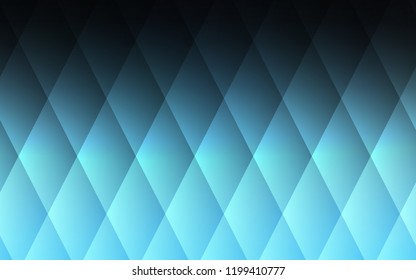Dark BLUE vector template with crystals, rectangles. Illustration with set of colorful rectangles. Best design for your ad, poster, banner.