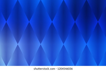 Dark BLUE vector template with crystals, rectangles. Decorative design in abstract style with rectangles. Pattern for commercials.