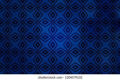 Dark BLUE vector template with crystals, rectangles. Beautiful illustration with rectangles and squares. Smart design for your business advert.
