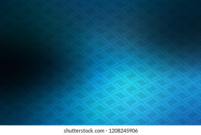 Dark BLUE vector template with crystals, rectangles. Modern abstract illustration with colorful rectangles. Pattern can be used for websites.