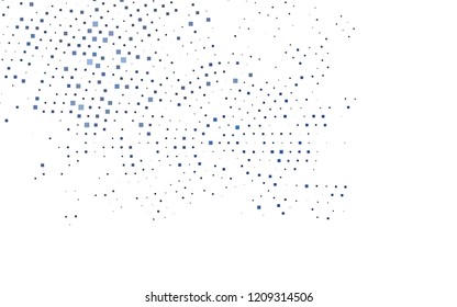 Dark BLUE vector template with crystals, rectangles. Glitter abstract illustration with rectangular shapes. Pattern for busines ad, booklets, leaflets