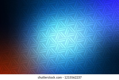 Dark BLUE vector template with crystals, triangles. Decorative design in abstract style with triangles. Smart design for your business advert.