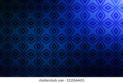 Dark BLUE vector template with crystals, rectangles. Illustration with set of colorful rectangles. Smart design for your business advert.