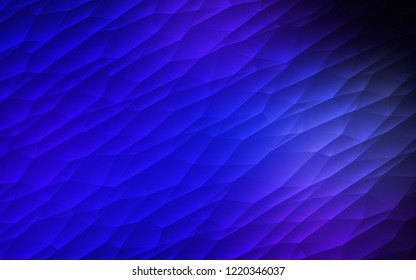 Dark BLUE vector template with crystals, triangles. Abstract gradient illustration with triangles. Pattern can be used for websites.