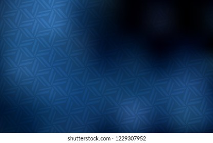 Dark BLUE vector template with crystals, triangles. Abstract gradient illustration with triangles. Smart design for your business advert.