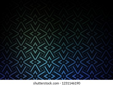 Dark BLUE vector template with crystals, triangles. Triangles on abstract background with colorful gradient. Pattern can be used for websites.