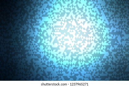 Dark BLUE vector template with crystals, triangles. Beautiful illustration with triangles in nature style. Modern template for your landing page.