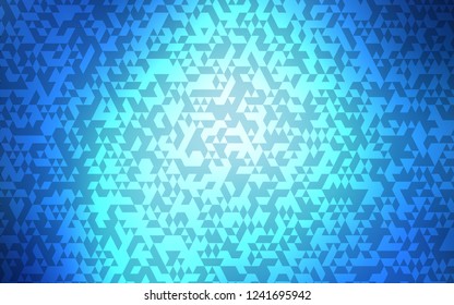 Dark BLUE vector template with crystals, triangles. Illustration with set of colorful triangles. Pattern can be used for websites.