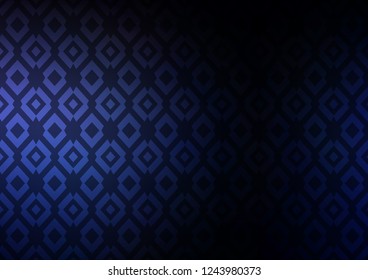 Dark BLUE vector template with crystals, rectangles. Glitter abstract illustration with rectangular shapes. Smart design for your business advert.