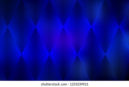 Dark BLUE vector template with crystals, rectangles. Beautiful illustration with rectangles and squares. Best design for your ad, poster, banner.