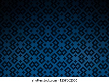 Dark BLUE vector template with crystals, rectangles. Abstract gradient illustration with rectangles. Modern template for your landing page.