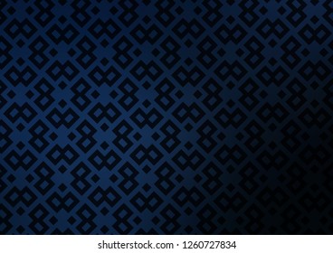 Dark BLUE vector template with crystals, rectangles. Decorative design in abstract style with rectangles. Modern template for your landing page.