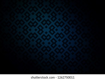 Dark BLUE vector template with crystals, rectangles. Beautiful illustration with rectangles and squares. Pattern for busines ad, booklets, leaflets