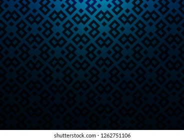 Dark BLUE vector template with crystals, rectangles. Beautiful illustration with rectangles and squares. Best design for your ad, poster, banner.