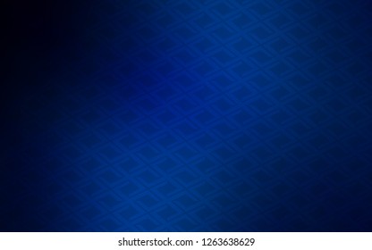 Dark BLUE vector template with crystals, rectangles. Abstract gradient illustration with rectangles. The template can be used as a background.