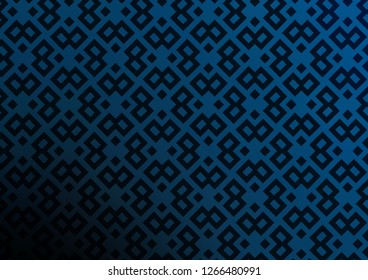 Dark BLUE vector template with crystals, rectangles. Modern abstract illustration with colorful rectangles. Pattern for commercials.