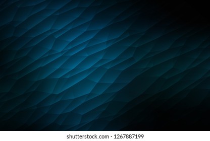 Dark BLUE vector template with crystals, triangles. Decorative design in abstract style with triangles. Pattern for busines ad, booklets, leaflets