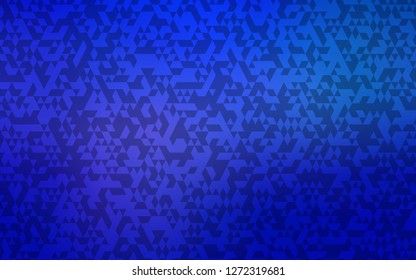 Dark BLUE vector template with crystals, triangles. Triangles on abstract background with colorful gradient. Pattern for busines ad, booklets, leaflets