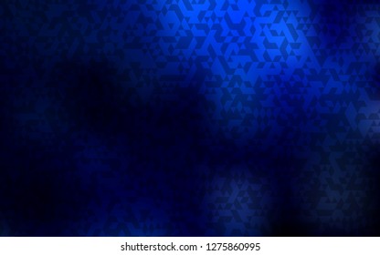 Dark BLUE vector template with crystals, triangles. Abstract gradient illustration with triangles. Smart design for your business advert.