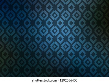Dark BLUE vector template with crystals, rectangles. Beautiful illustration with rectangles and squares. Modern template for your landing page.