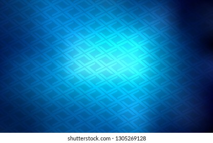 Dark BLUE vector template with crystals, rectangles. Glitter abstract illustration with rectangular shapes. Pattern can be used for websites.