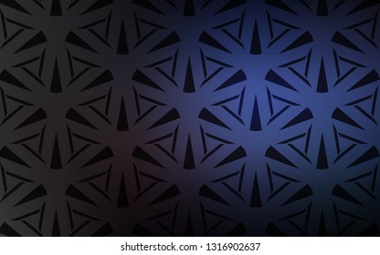Dark BLUE vector template with crystals, triangles. Modern abstract illustration with colorful triangles. Pattern for commercials.