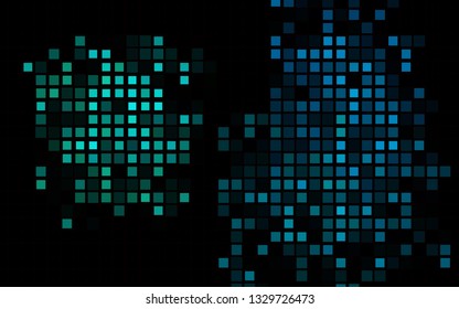 Dark BLUE vector template with crystals, rectangles. Beautiful illustration with rectangles and squares. Best design for your ad, poster, banner.