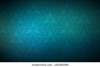 Dark BLUE vector template with crystals, triangles. Illustration with set of colorful triangles. Pattern for websites.