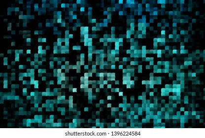 Dark BLUE vector template with crystals, rectangles. Modern abstract illustration with colorful rectangles. Pattern for commercials.