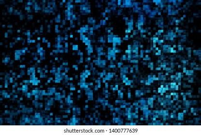 Dark BLUE vector template with crystals, rectangles. Decorative design in abstract style with rectangles. The template can be used as a background.