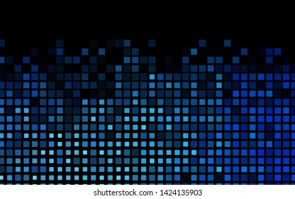 Dark BLUE vector template with crystals, rectangles. Beautiful illustration with rectangles and squares. Pattern can be used for websites.
