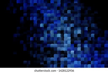 Dark BLUE vector template with crystals, rectangles. Beautiful illustration with rectangles and squares. Pattern for commercials.