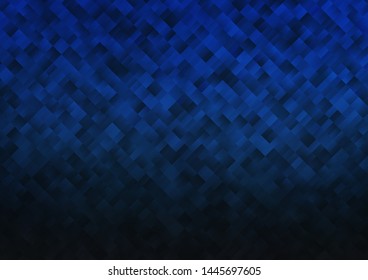 Dark BLUE vector template with crystals, rectangles. Modern abstract illustration with colorful rectangles. Pattern for commercials.
