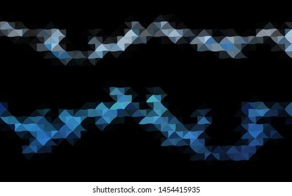 Dark BLUE vector template with crystals, triangles. Decorative design in abstract style with triangles. Smart design for your business advert.