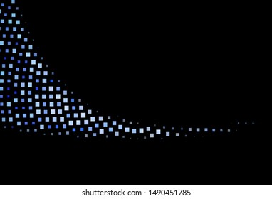 Dark BLUE vector template with crystals, rectangles. Illustration with set of colorful rectangles. Pattern for busines ad, booklets, leaflets