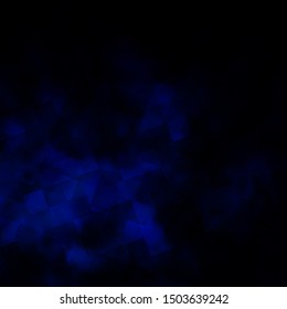 Dark BLUE vector template with crystals, squares. Lines, rhombus with colorful gradient. Design for your promotions.