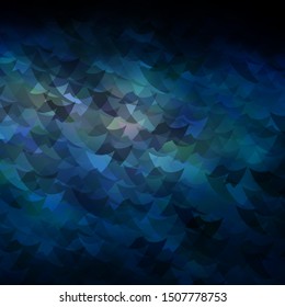Dark BLUE vector template with crystals, squares. Glitter abstract illustration with squares, lines. Pattern for websites.