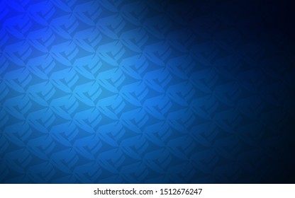 Dark BLUE vector template with crystals, triangles. Illustration with set of colorful triangles. The template can be used as a background.