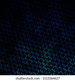 Dark BLUE vector template with crystals, triangles. Illustration with set of colorful triangles. Pattern for booklets, leaflets